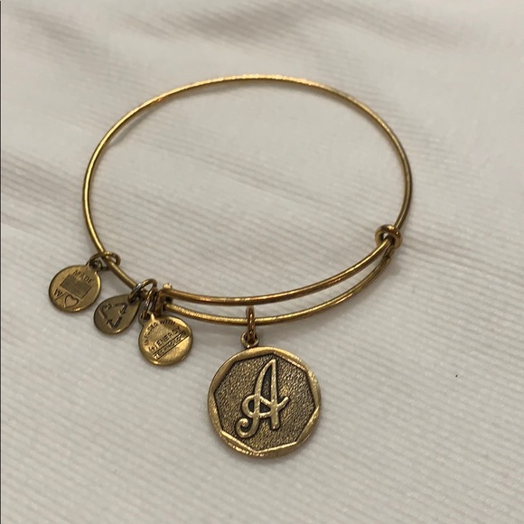 Alex and Ani Monogram A Bangle - Picture 1 of 4
